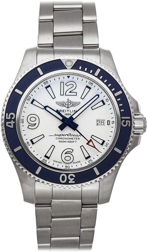 breitling superocean automatic white face.